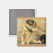 Aimant Gardes pitbull des années 1920 (Recto/Verso)