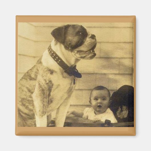 Aimant Gardes pitbull des années 1920 (Devant)