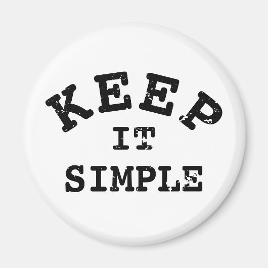 Aimant Gardez-la simple typographie (Devant)