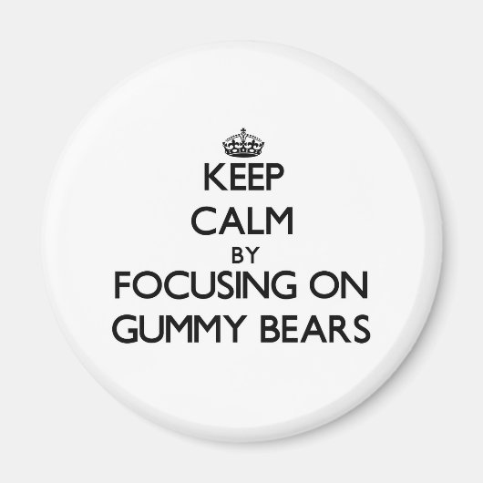 Aimant Gardez le calme en vous concentrant sur les ours g (Devant)