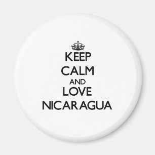 Aimant Gardez le calme et aimez le Nicaragua