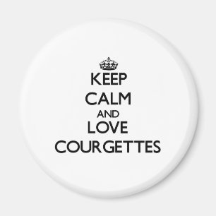 Aimant Gardez le calme et aimez les courgettes