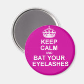 Aimant Gardez le calme et battez vos cils (Recto/Verso)