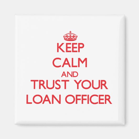 Aimant Gardez le calme et faites confiance à votre agent  (Devant)