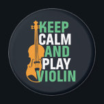 Aimant Gardez le calme et jouer violon Vintage violoniste<br><div class="desc">Conception vintage d'orchestre de musique rétro pour ceux qui jouent de l'instrument de musique à cordes dans un groupe de musique ou symphonie. Amateur de musique classique cool marchandise pour violoniste, violoniste, musicien et artiste. Parfait pour les professeurs de violon, les fans d'orchestre et ceux qui aiment jouer du violon...</div>