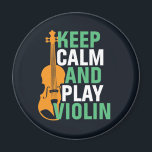 Aimant Gardez le calme et jouer violon Vintage violoniste<br><div class="desc">Conception vintage d'orchestre de musique rétro pour ceux qui jouent de l'instrument de musique à cordes dans un groupe de musique ou symphonie. Amateur de musique classique cool marchandise pour violoniste, violoniste, musicien et artiste. Parfait pour les professeurs de violon, les fans d'orchestre et ceux qui aiment jouer du violon...</div>