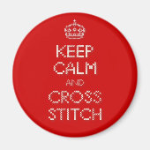 Aimant Gardez le calme et la croix (Devant)