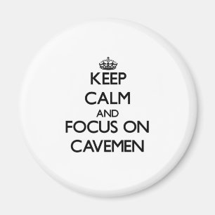 Aimant Gardez le calme et le foyer sur des hommes des
