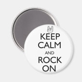 Aimant Gardez le calme et le rock (Recto/Verso)