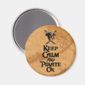 Aimant Gardez Le Calme Et Piratez (Recto/Verso)