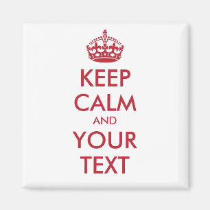 Aimant GARDEZ LE CALME et VOTRE TEXTE - texte