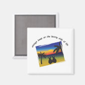 Aimant Gardez le côté lapin de la vie (Recto/Verso)