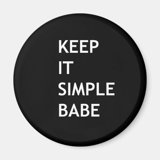 Aimant Gardez-le simple bébé (Devant)