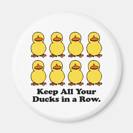 Aimant Gardez tous vos canards en rang (Devant)