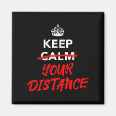 Aimant Gardez vos distances (Devant)