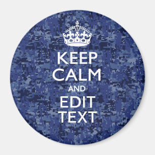 Aimant Gardez votre texte calme sur un camouflage numériq