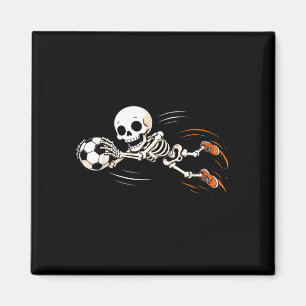 Aimant Gardien de but de football d'Halloween squelette g