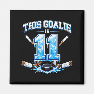Aimant Gardien de but de hockey sur glace pour son 11e an