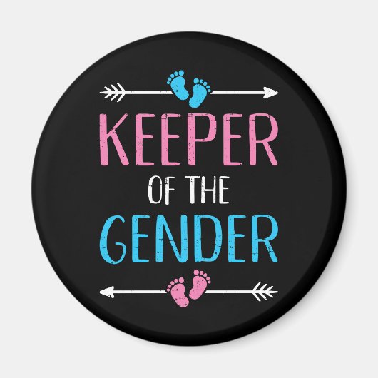 Aimant Gardien du genre révèle faire-part bébé (Devant)