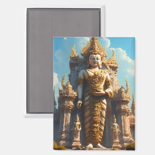 Aimant Gardien du temple thaïlandais doré