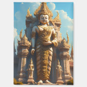 Aimant Gardien du temple thaïlandais doré (Recto)
