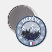 Aimant Gare de Megève de Ski (Recto/Verso)