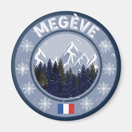 Aimant Gare de Megève de Ski (Devant)