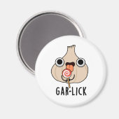 Aimant Garlick Funny Garlic Herb Pun (Recto/Verso)