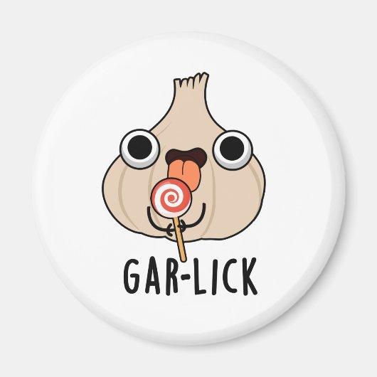 Aimant Garlick Funny Garlic Herb Pun (Devant)