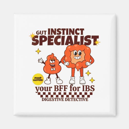 Aimant Gastroenterologist Retro Intestine Gift Ibs Gi Nur (Devant)