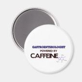 Aimant Gastroentérologue Powered by caffeine (Recto/Verso)