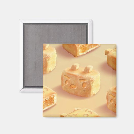 Aimant Gâteau à l'ananas (Recto/Verso)