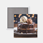 Aimant Gâteau au Chocolat (Recto/Verso)