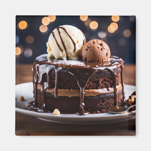 Aimant Gâteau au Chocolat (Devant)