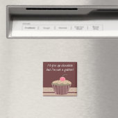 Aimant Gâteau au chocolat avec citation (In Situ (Lave-vaisselle))