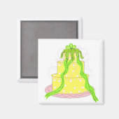 Aimant Gâteau au citron de designer (Recto/Verso)