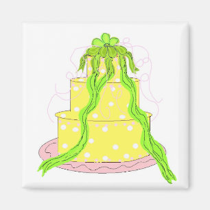 Aimant Gâteau au citron de designer