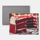 Aimant Gâteau au velours rouge (Recto/Verso)