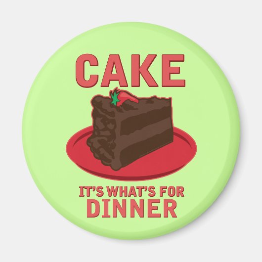 Aimant Gâteau, c'est quoi pour DInner (Devant)