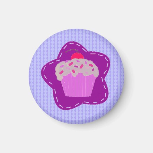 Aimant Gâteau cupcake glacé (Devant)