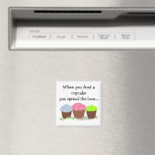 Aimant Gâteau Cupcake Glaçé Citation (In Situ (Lave-vaisselle))