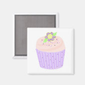 Aimant Gâteau Cupcake Pastel (Recto/Verso)