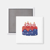 Aimant Gâteau d'anniversaire 1776 (Recto/Verso)