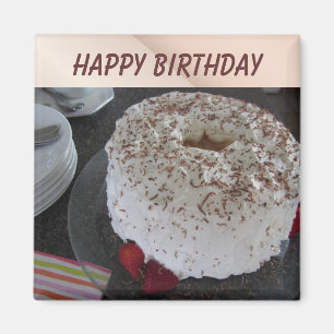 Aimant Gâteau d'anniversaire Angel Food