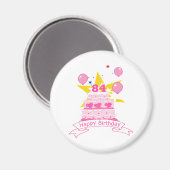 Aimant Gâteau d'anniversaire de 84 ans (Recto/Verso)