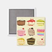 Aimant Gâteau d'anniversaire de gâteau mignon avec crème (Recto/Verso)