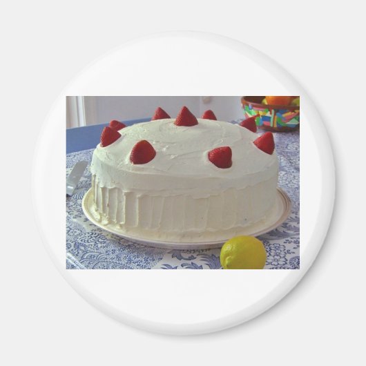 Aimant Gâteau de fraise (Devant)
