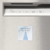 Aimant Gâteau de Mariage Baby Blue (In Situ (Lave-vaisselle))