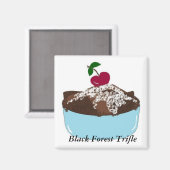 Aimant Gâteau forestier noir (Recto/Verso)