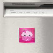 Aimant Gâteau rose aux points de fraise (In Situ (Lave-vaisselle))